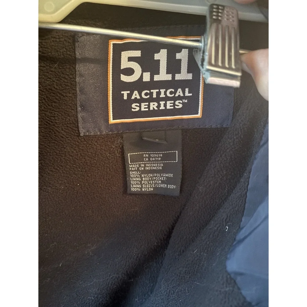 5.11 Tactical Jacket Men's XL Blue Waterproof Hooded Parka Softshell Lined Coat